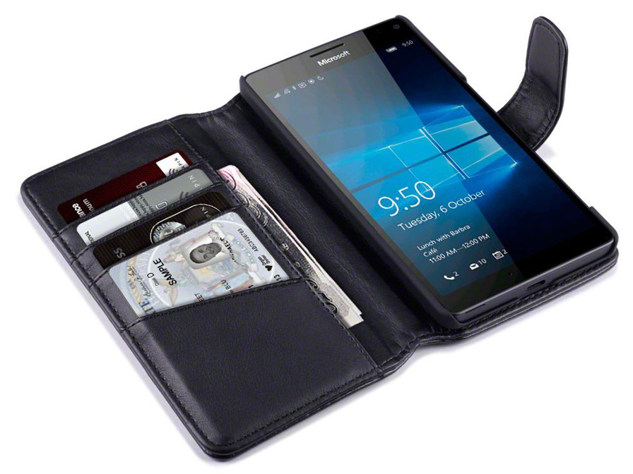 CaseBoutique Leren Bookcase - Microsoft Lumia 950 XL Hoesje