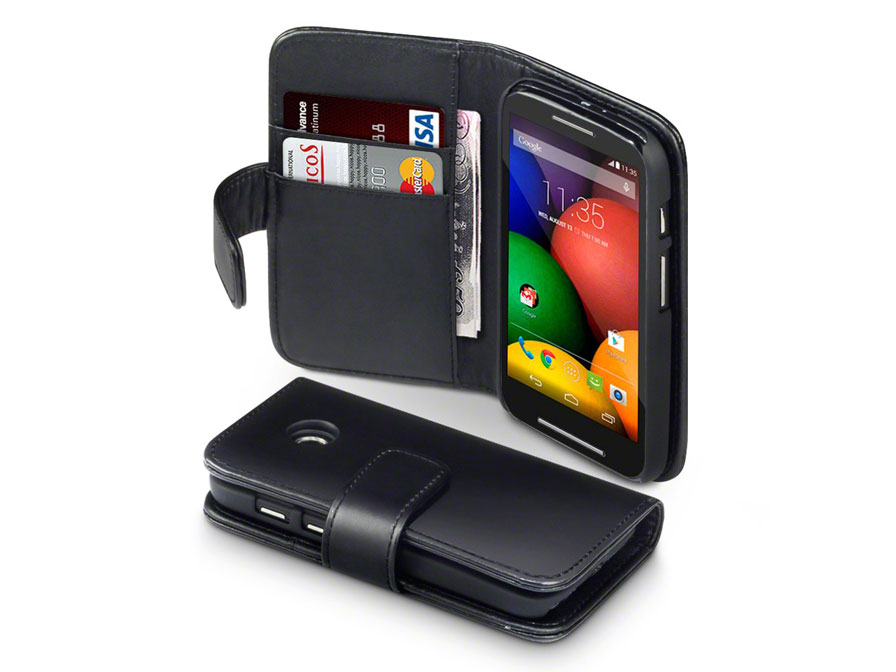 CaseBoutique Leather Wallet Case - Hoesje voor Motorola Moto E