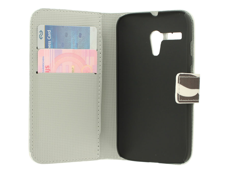Zebra Wallet Case voor Motorola Moto G