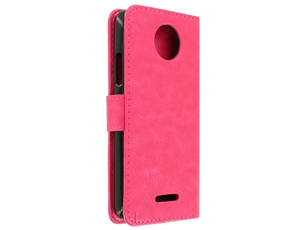 Wallet Bookcase Roze - Motorola Moto C Plus hoesje
