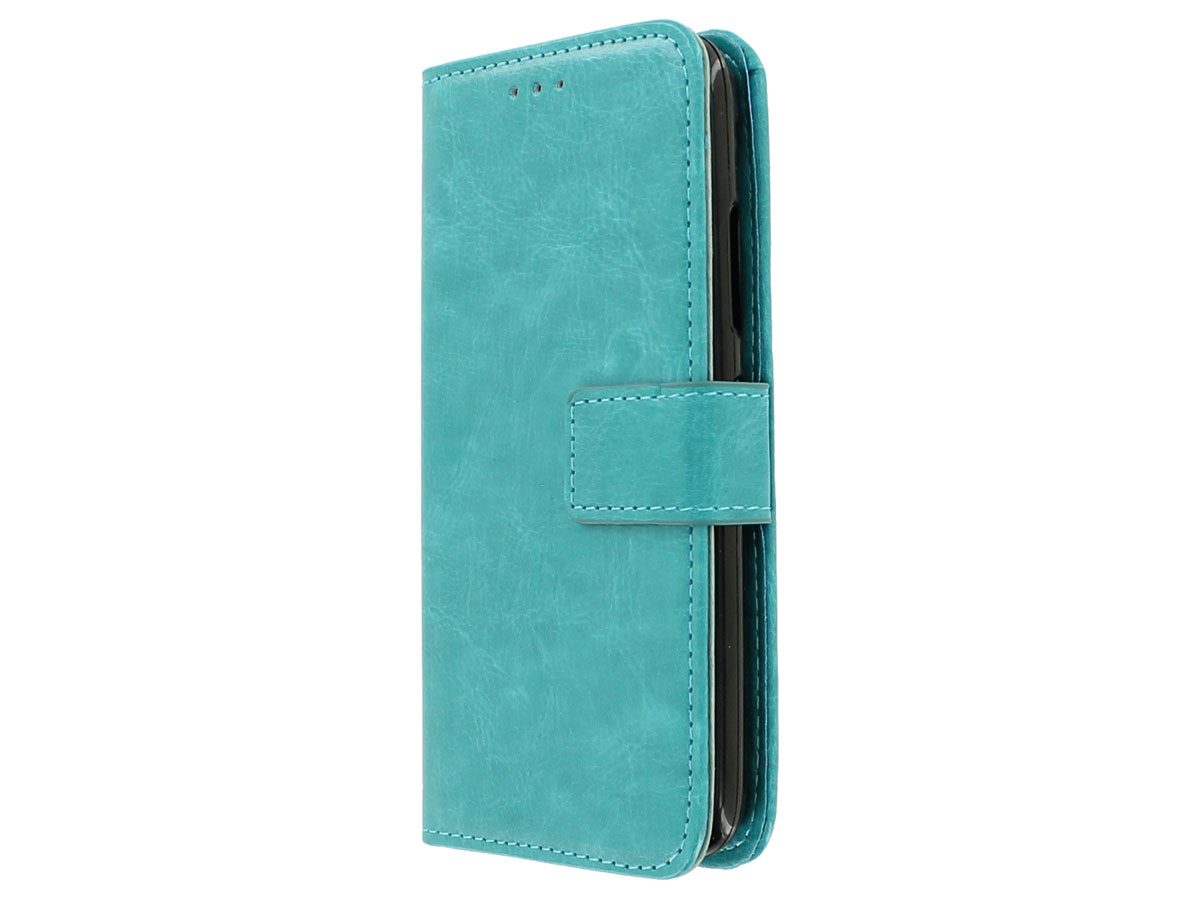 Wallet Bookcase Turquoise - Motorola Moto C Plus hoesje