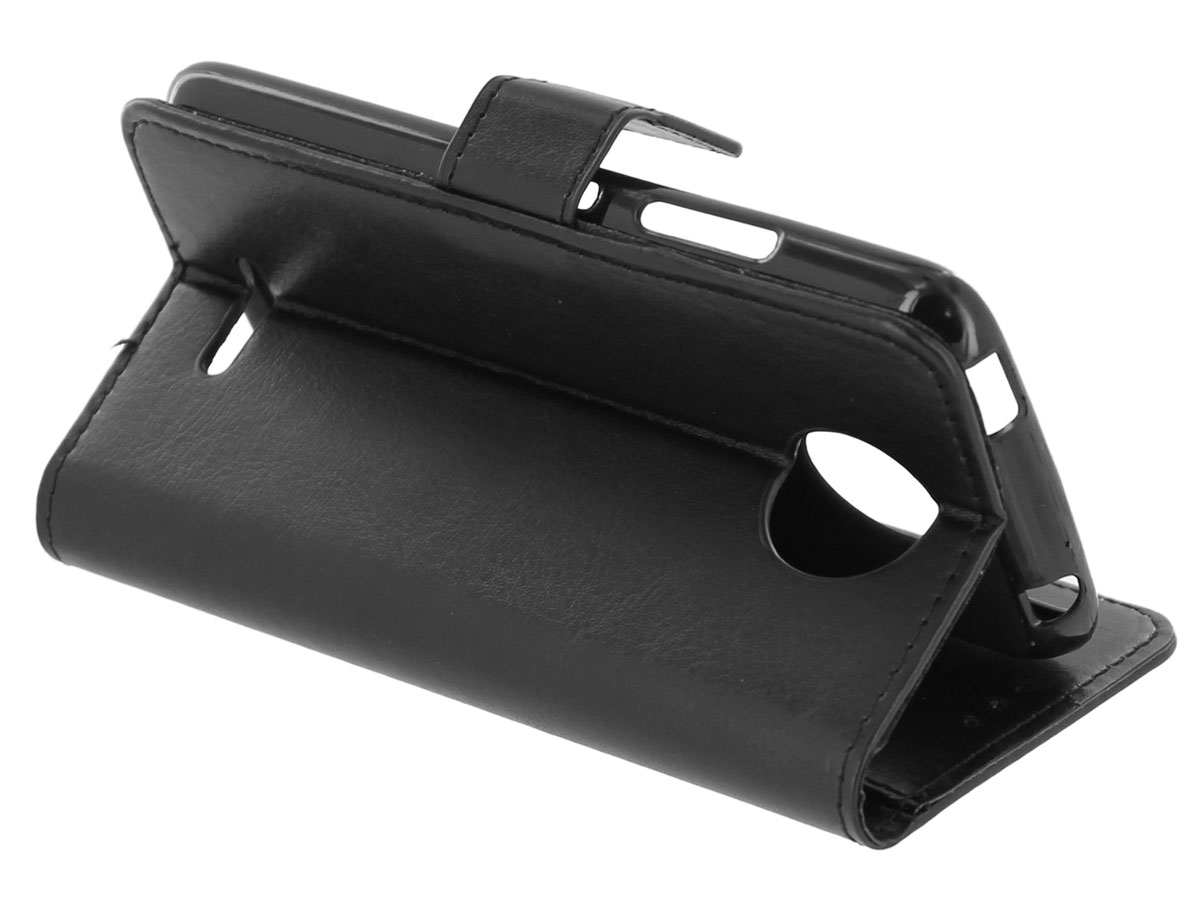 Wallet Bookcase Zwart - Motorola Moto C Plus hoesje
