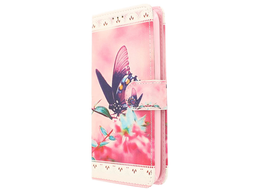 Butterfly Bookcase - Motorola Moto E3 hoesje