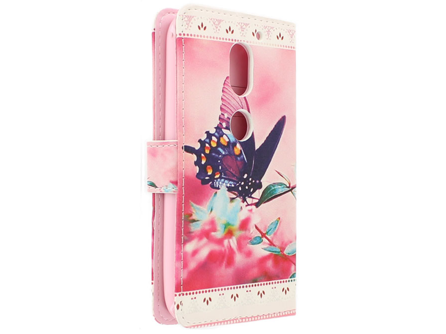 Butterfly Bookcase - Motorola Moto E3 hoesje