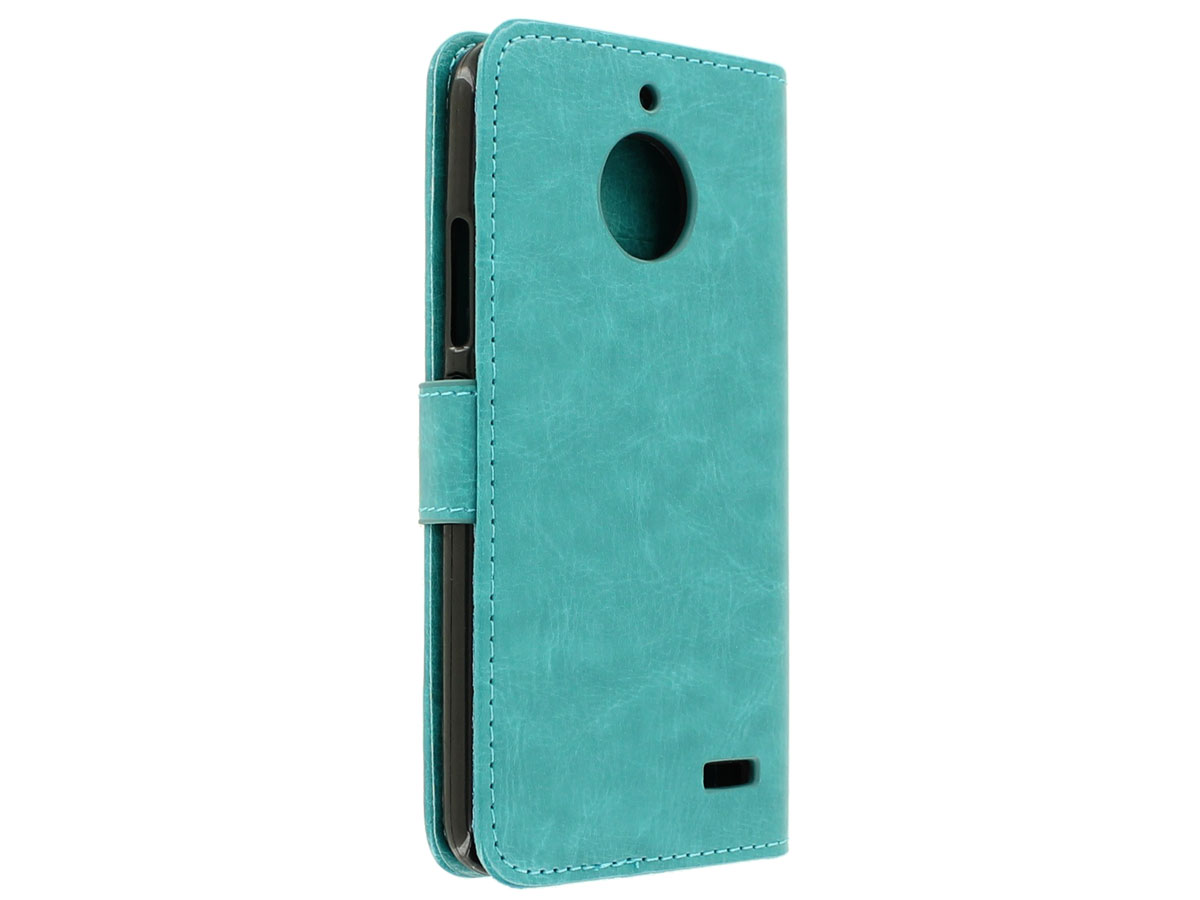 Wallet Bookcase Turquoise - Motorola Moto E4 hoesje