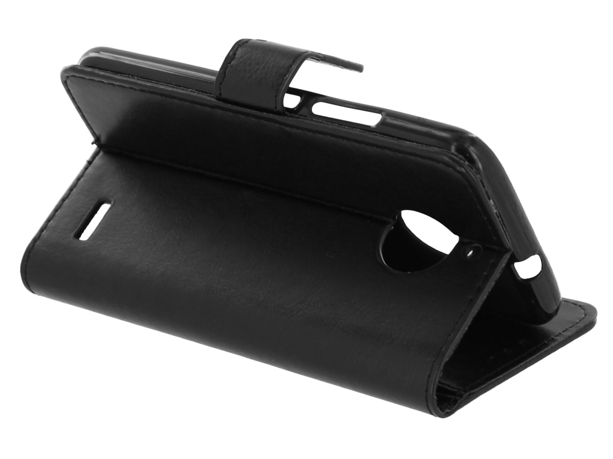 Wallet Bookcase Zwart - Motorola Moto E4 hoesje