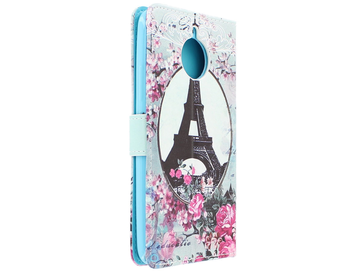 Retro Paris Bookcase - Motorola Moto E4 Plus hoesje