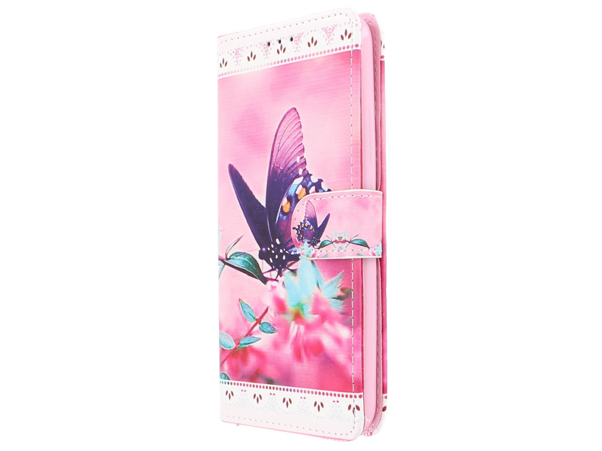 Butterfly Bookcase - Motorola Moto E4 Plus hoesje