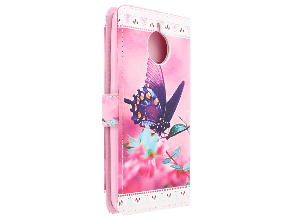 Butterfly Bookcase - Motorola Moto E4 Plus hoesje