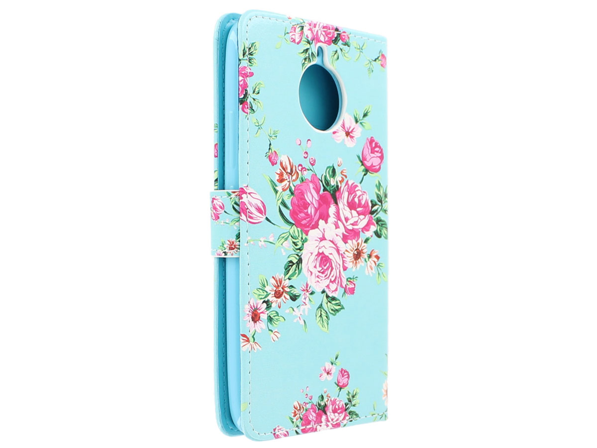 Flower Bookcase - Motorola Moto E4 Plus hoesje