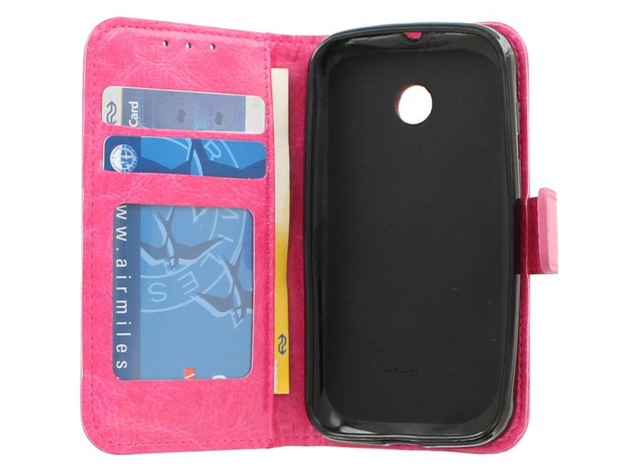 Wallet Book Case - Motorola Moto E 2015 hoesje