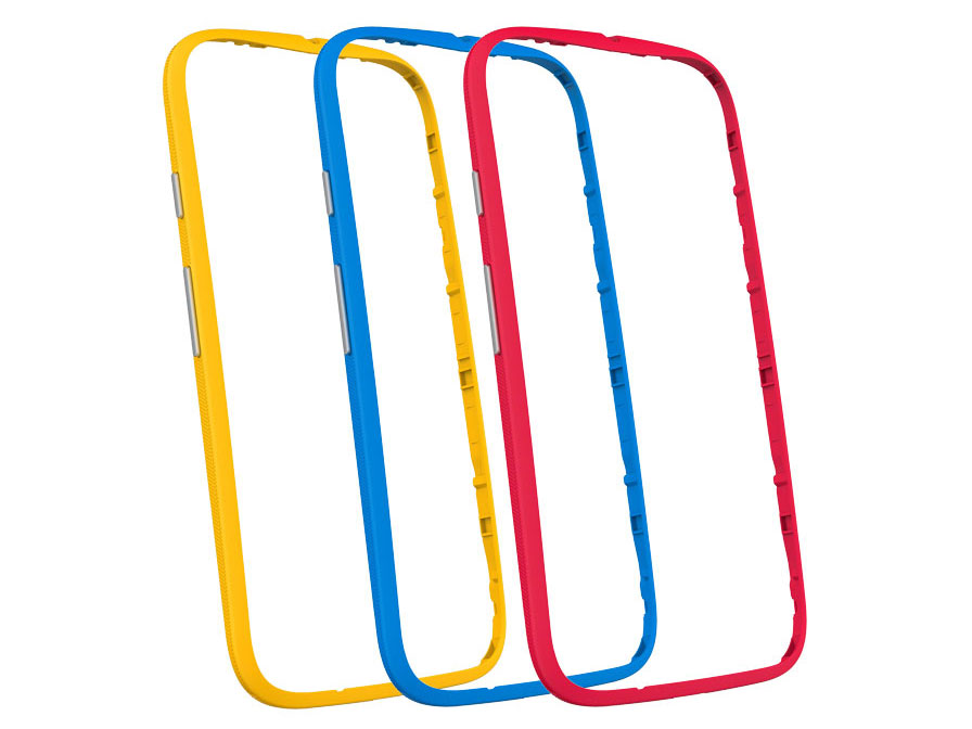 3-Pack Originele Motorola Moto E (2015) Bands - Kleurrijke bumpers RGB