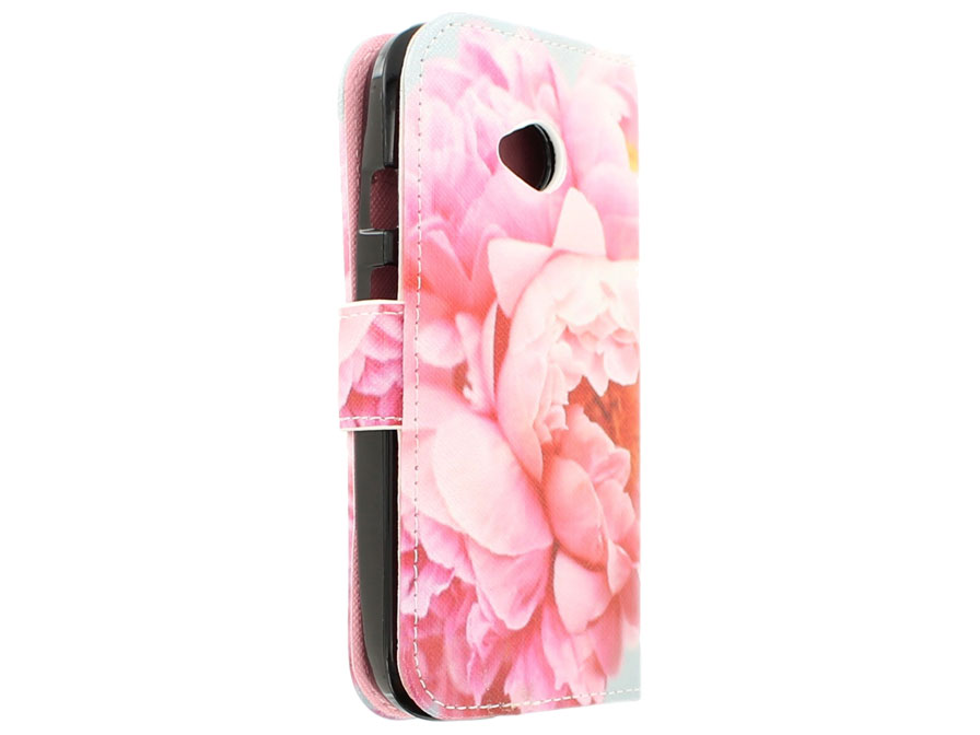 Roses Book Case - Motorola Moto E 2015 Hoesje