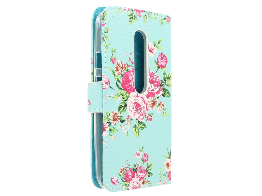 Turbine trompet Huiskamer Flower Bookcase | Motorola Moto G3 hoesje | KloegCom.nl