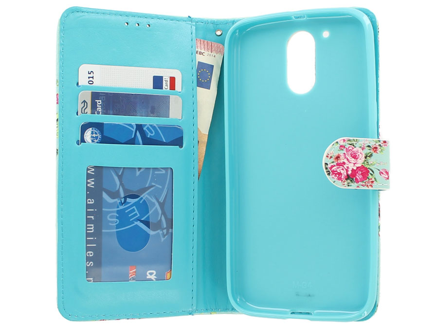 Flower Bookcase - Motorola Moto G4 (Plus) hoesje