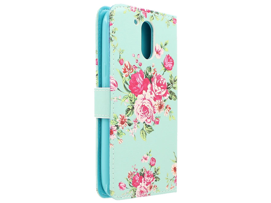 Flower Bookcase - Motorola Moto G4 (Plus) hoesje
