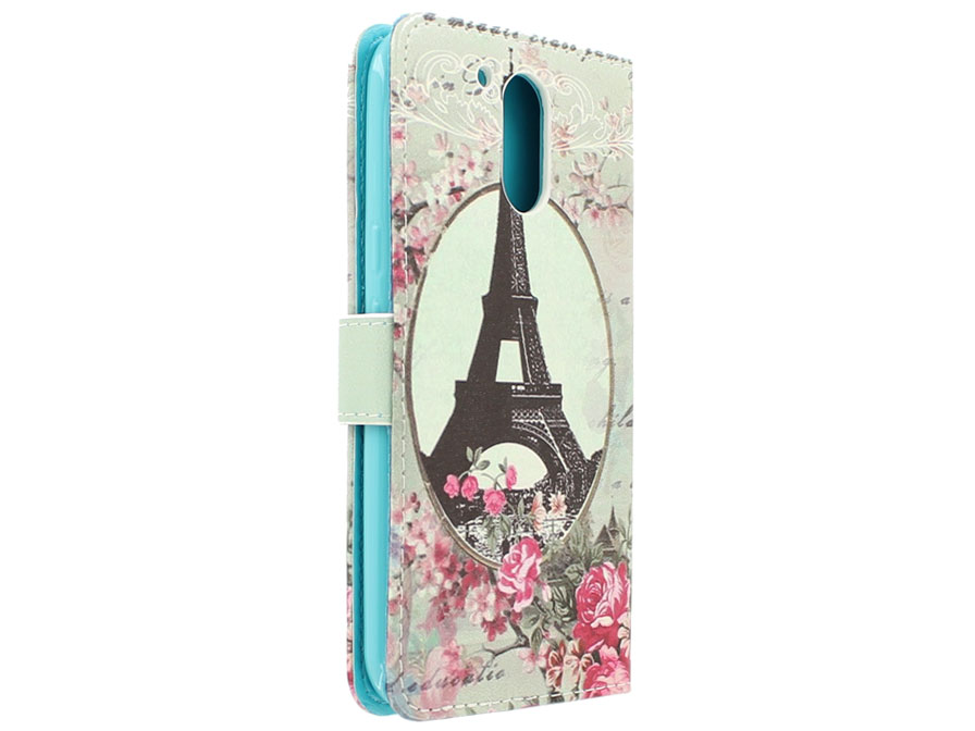 Retro Paris Bookcase - Motorola Moto G4 (Plus) hoesje