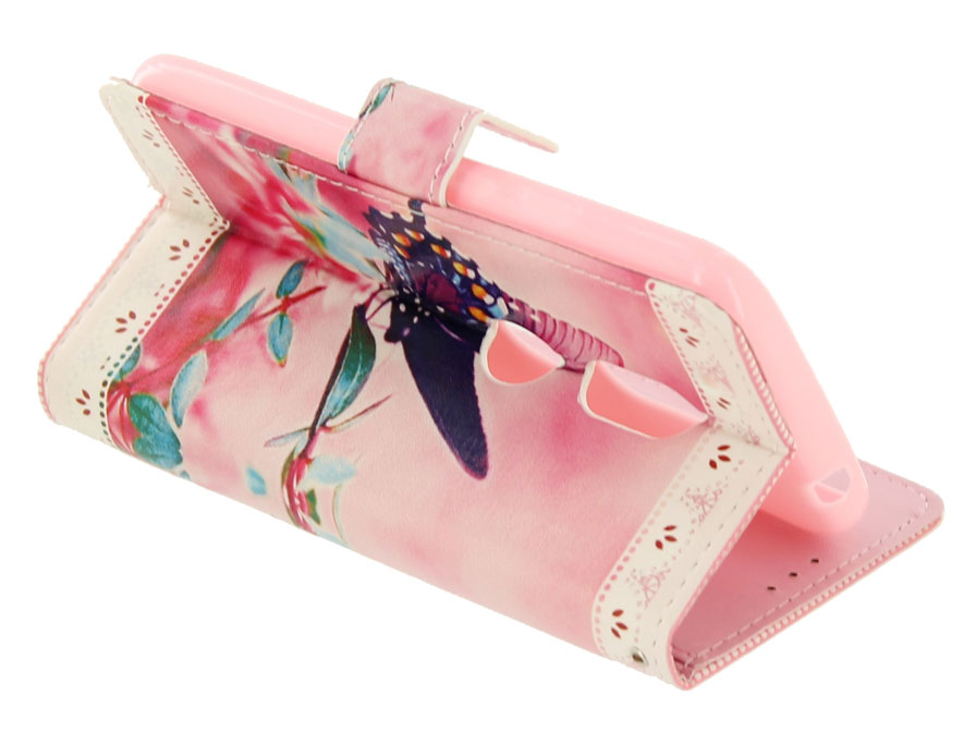 Butterfly Bookcase - Motorola Moto G4 Play hoesje