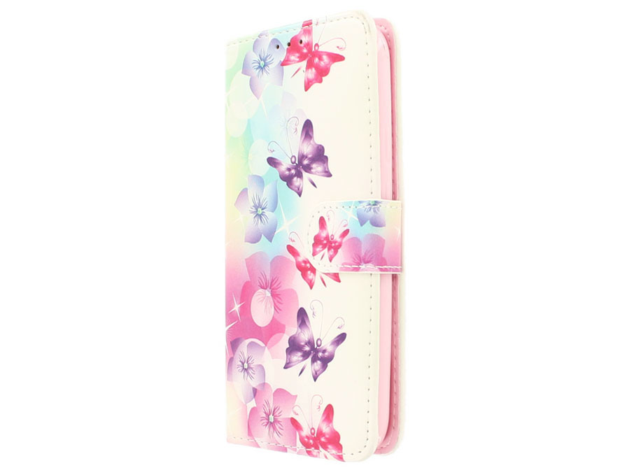 Butterflies Bookcase - Motorola Moto G4 Play hoesje