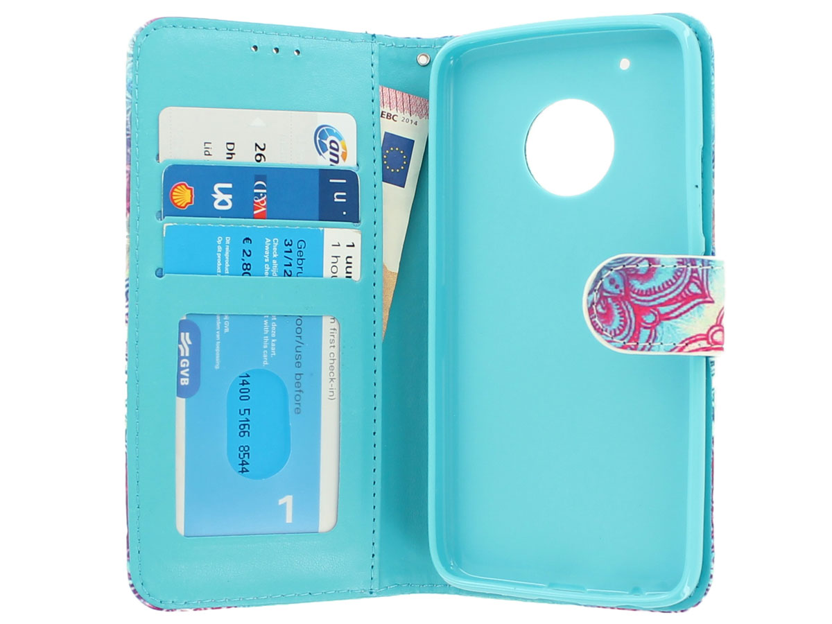 Mandala Bookcase Wallet - Motorola Moto G5 hoesje