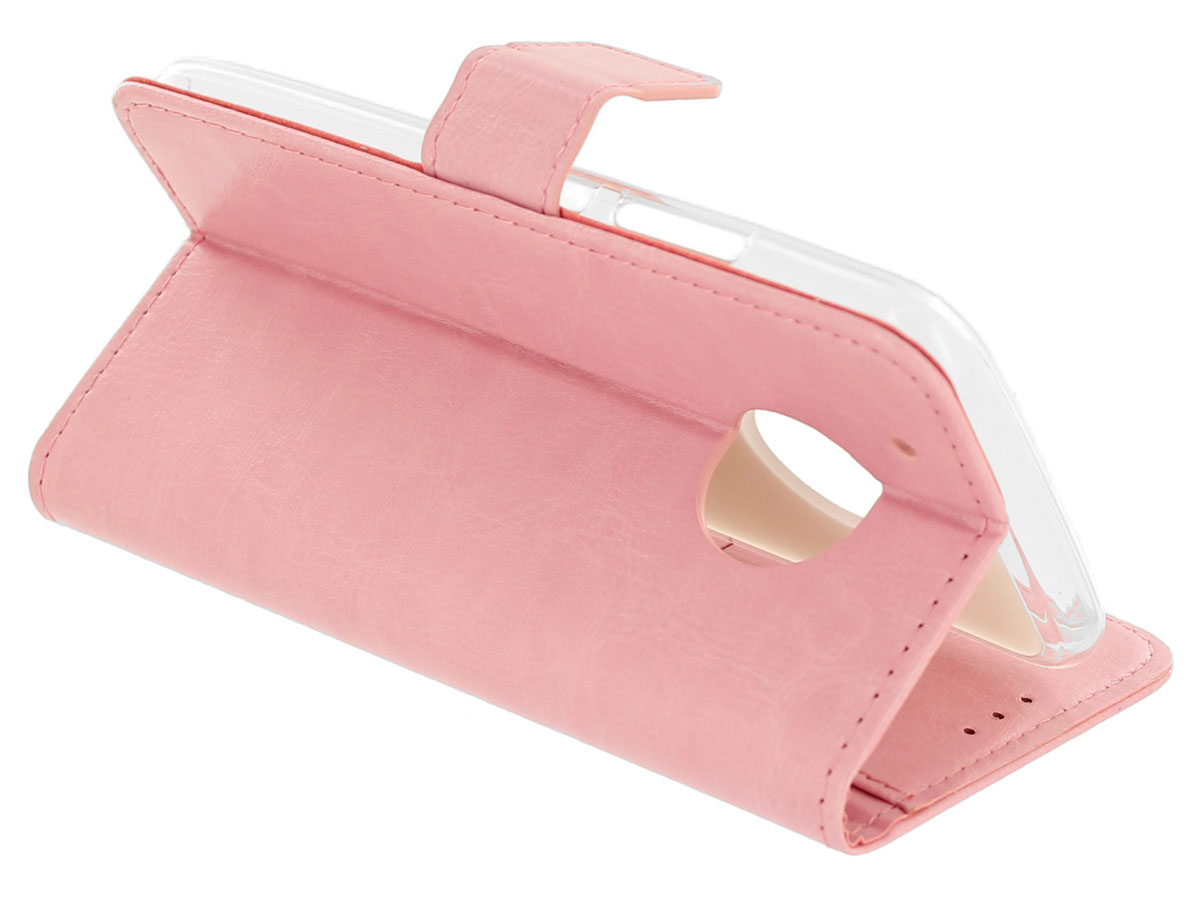 Bookcase Wallet Roze - Motorola Moto G5 Plus hoesje