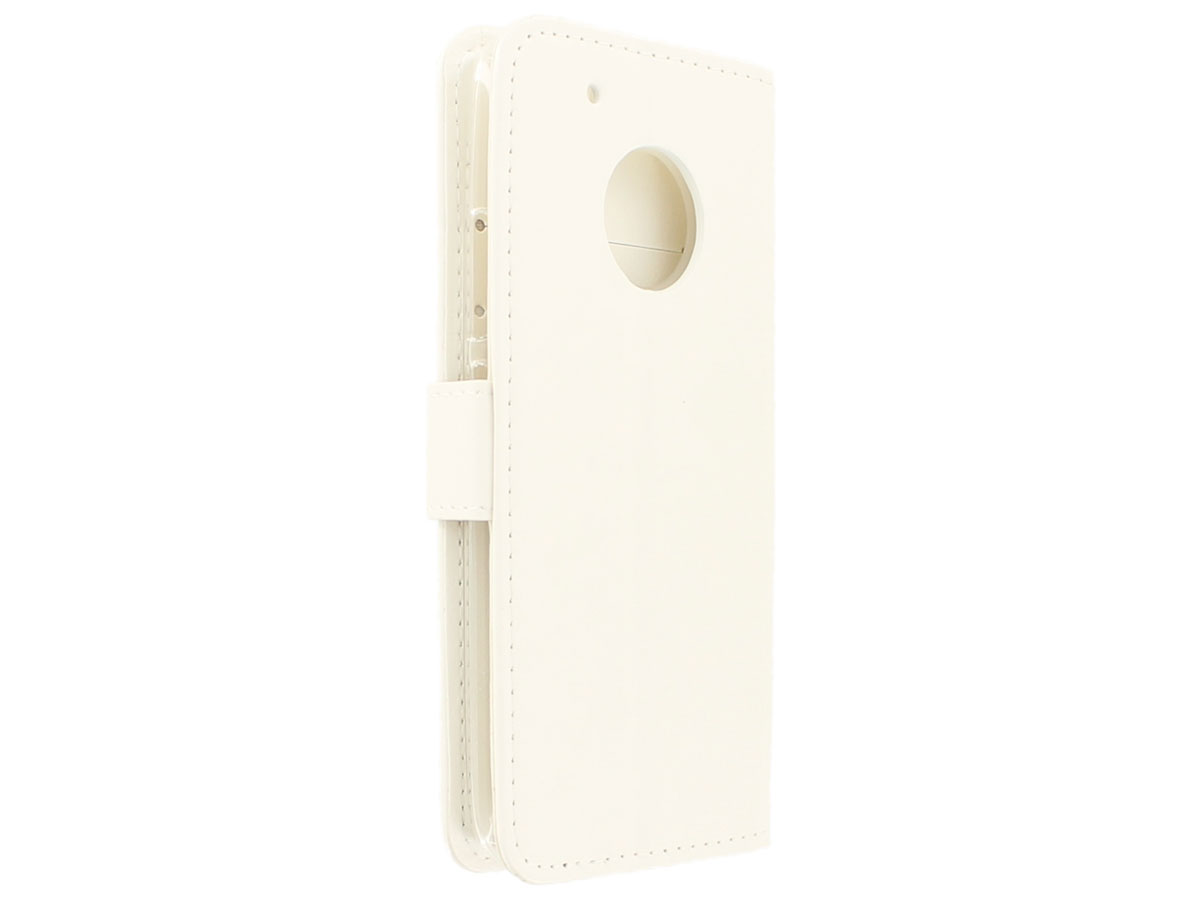 Bookcase Wallet Wit - Motorola Moto G5 Plus hoesje