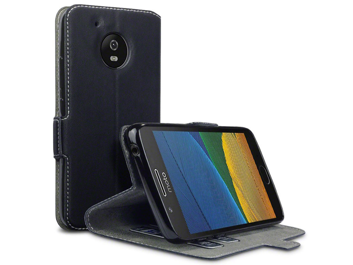 Moto G5 Plus hoesje Covert Slim Bookcase Flipcase