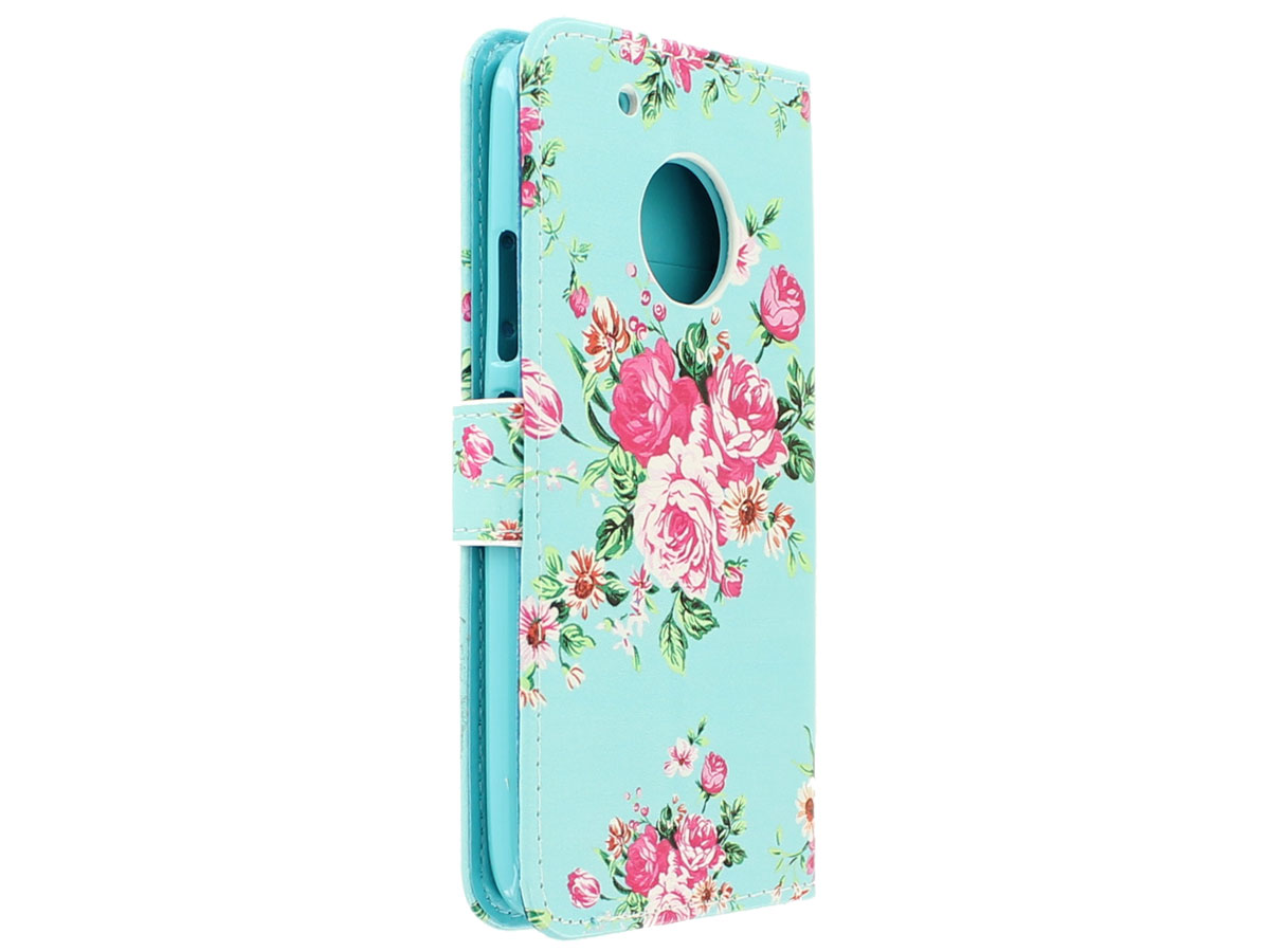 Flower Bookcase Flipcase - Motorola Moto G5 Plus hoesje