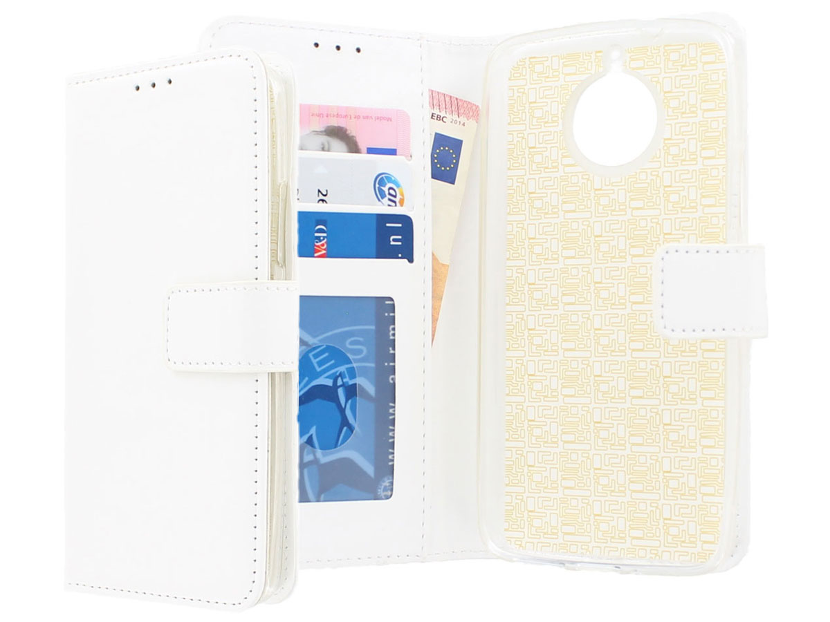 Bookcase Wallet Wit - Motorola Moto G5s hoesje