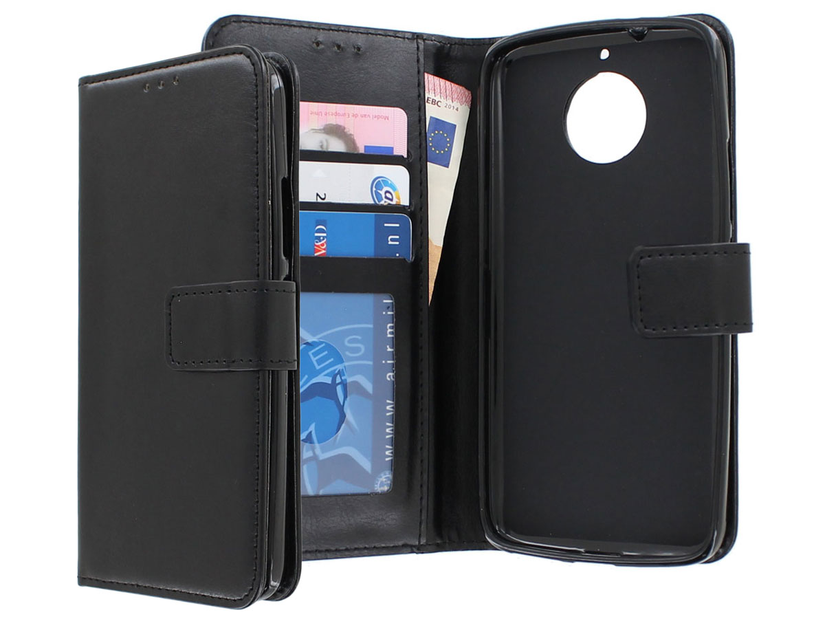 Bookcase Wallet Zwart - Motorola Moto G5s hoesje