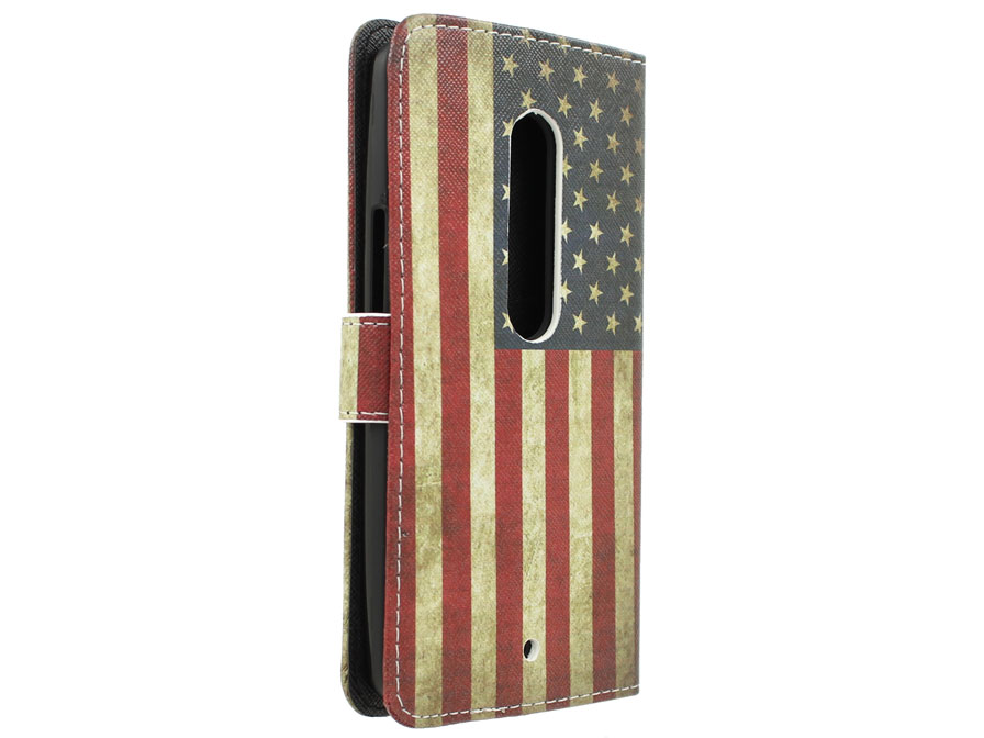 Motorola Moto X Play Hoesje - Vintage USA Flag Case