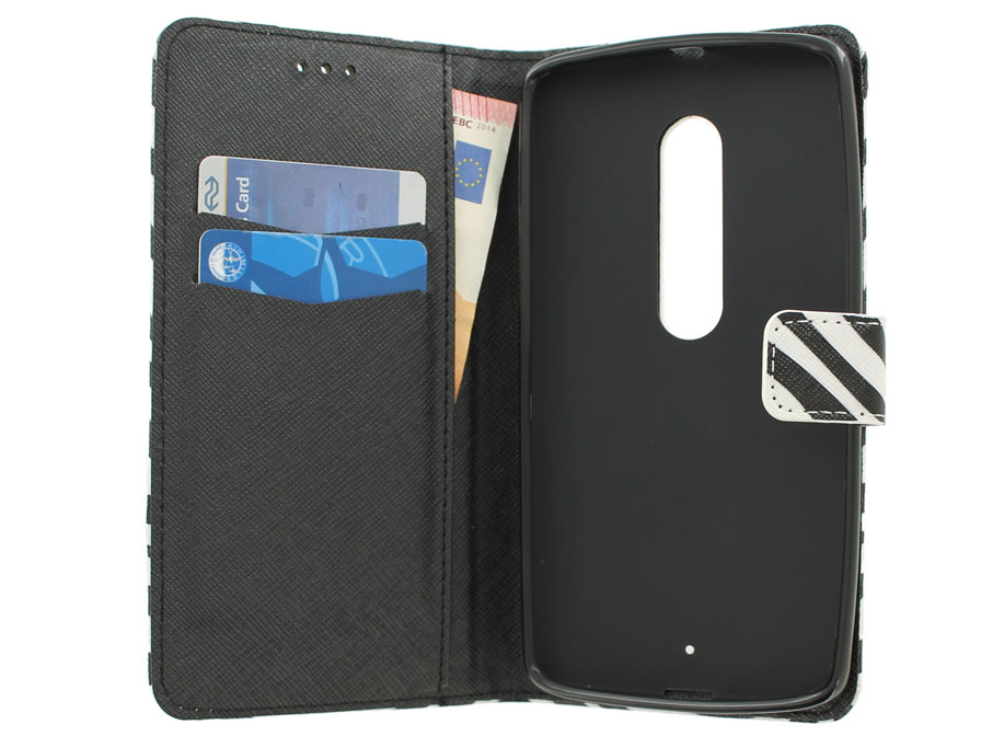 Motorola Moto X Play Hoesje - Zebra Book Case