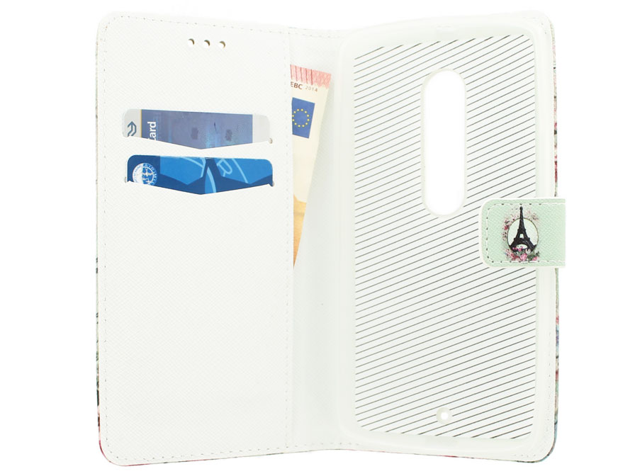 Motorola Moto X Style Hoesje - Retro Paris Book Case