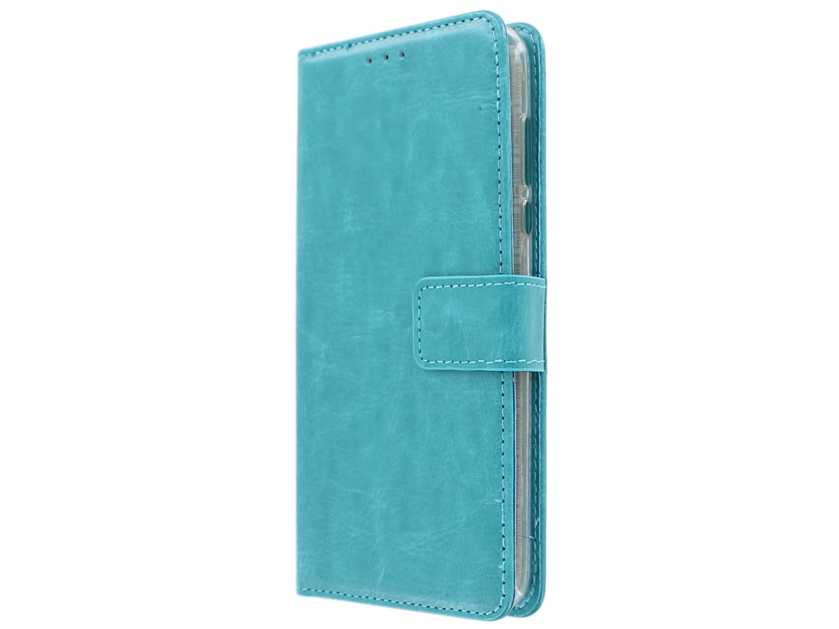 Bookcase Turquoise - Motorola Moto Z2 Play hoesje