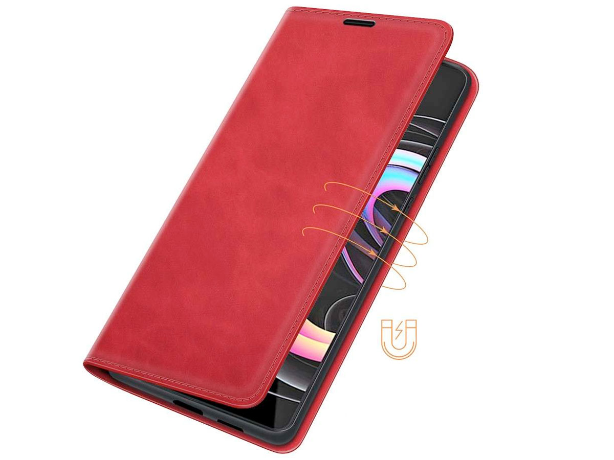 Just in Case Slim Wallet Case Rood - Motorola Edge 20 Lite hoesje