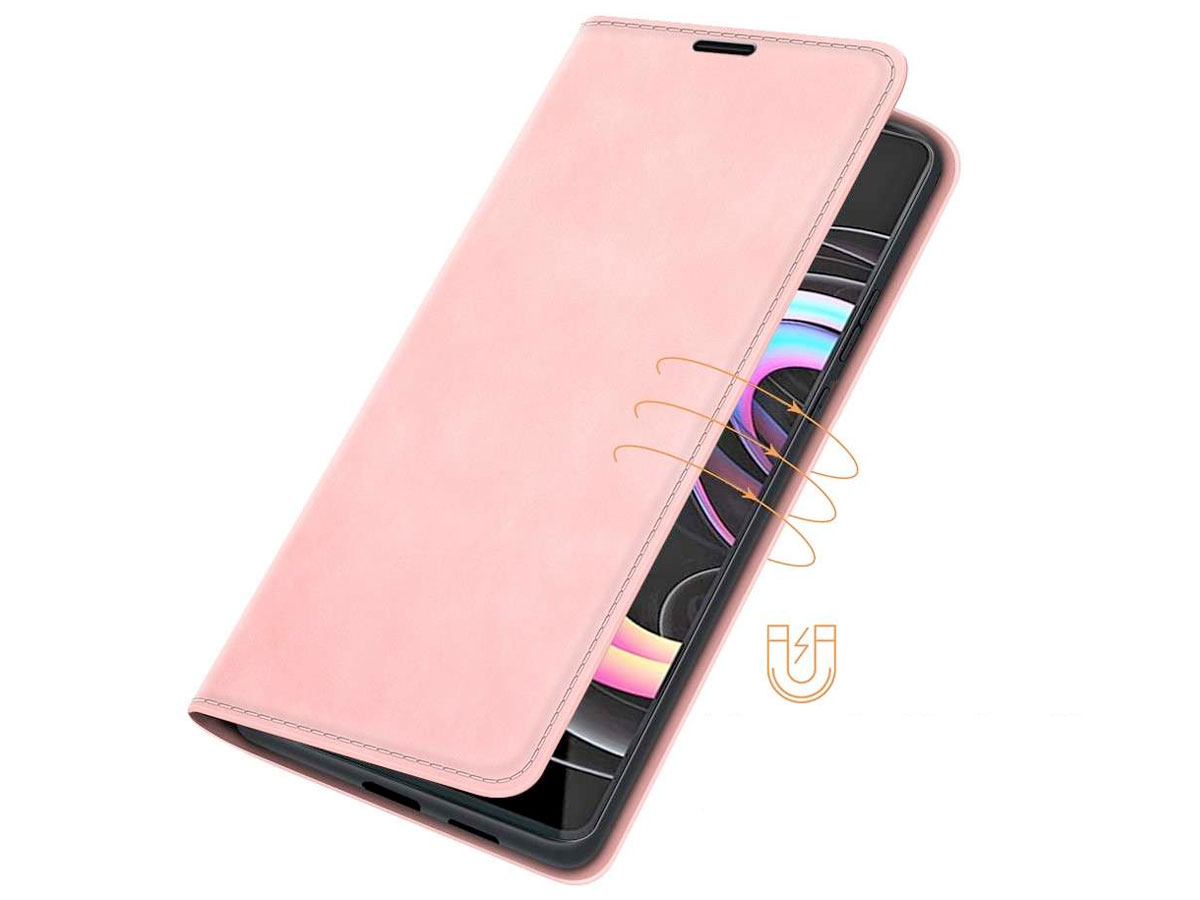 Just in Case Slim Wallet Case Roze - Motorola Edge 20 Lite hoesje