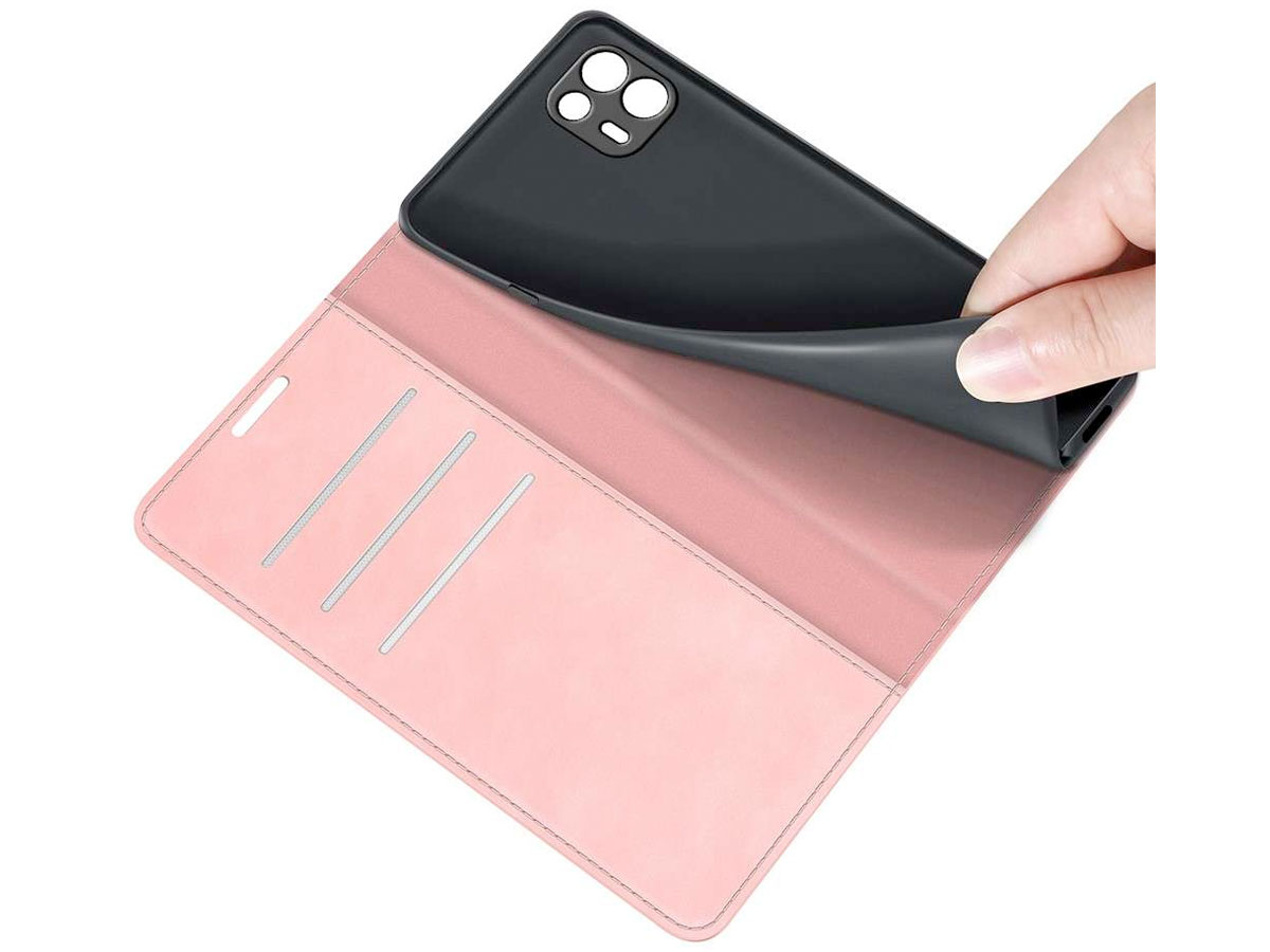 Just in Case Slim Wallet Case Roze - Motorola Edge 20 Lite hoesje