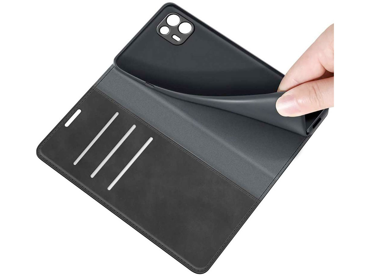 Just in Case Slim Wallet Case Zwart - Motorola Edge 20 Lite hoesje