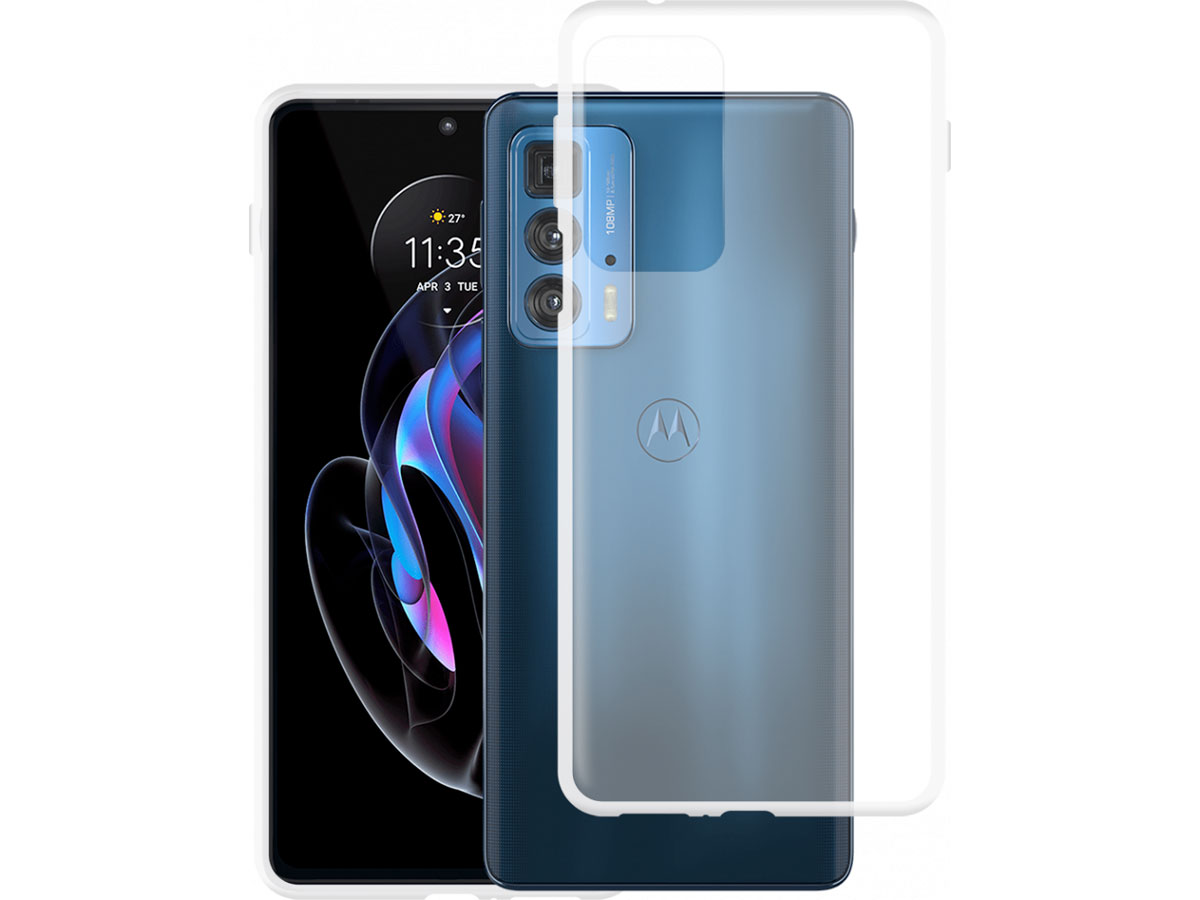 Just in Case Crystal Clear TPU Case - Motorola Edge 20 Pro hoesje