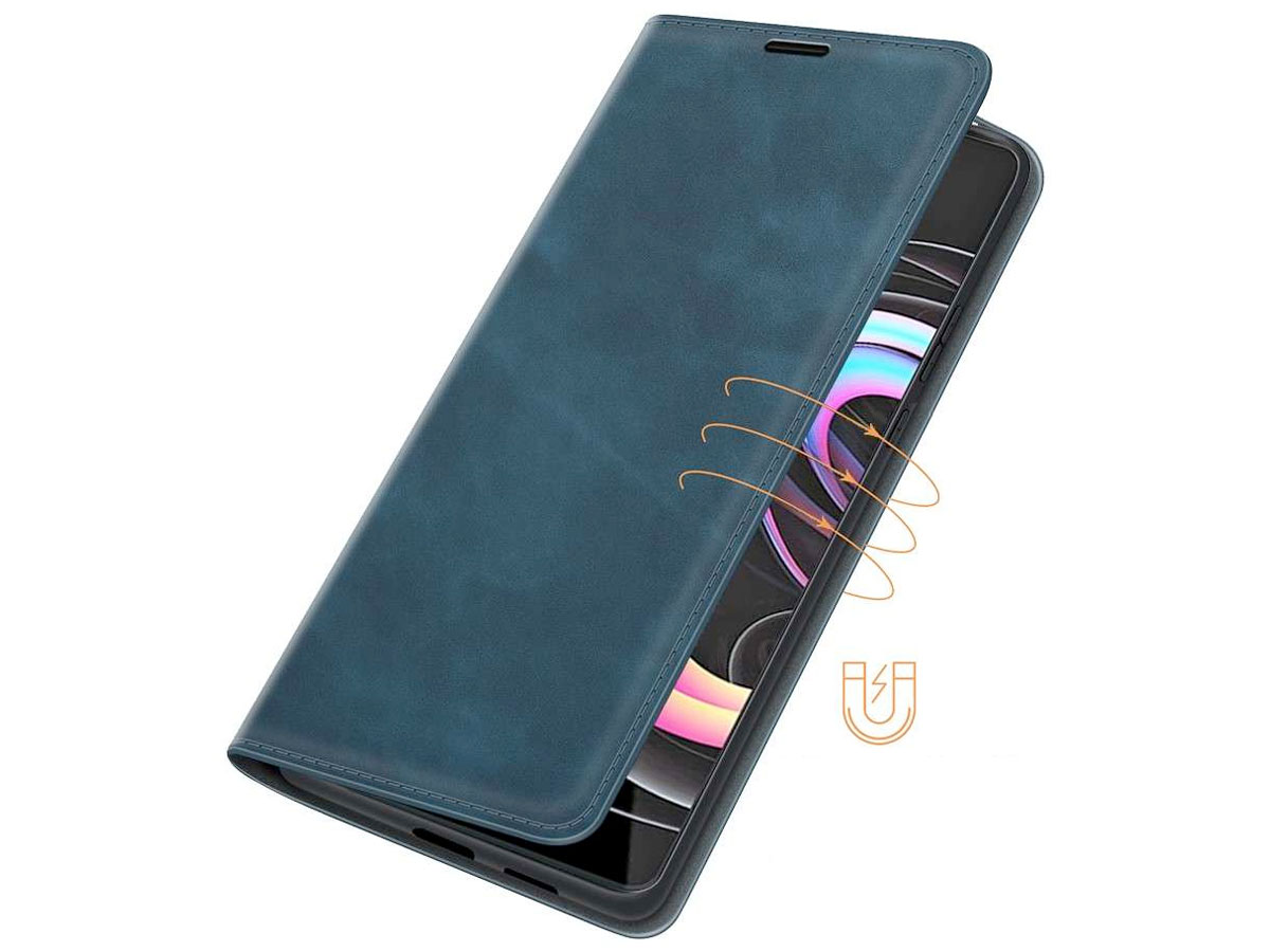 Just in Case Slim Wallet Case Blauw - Motorola Edge 20 Pro hoesje