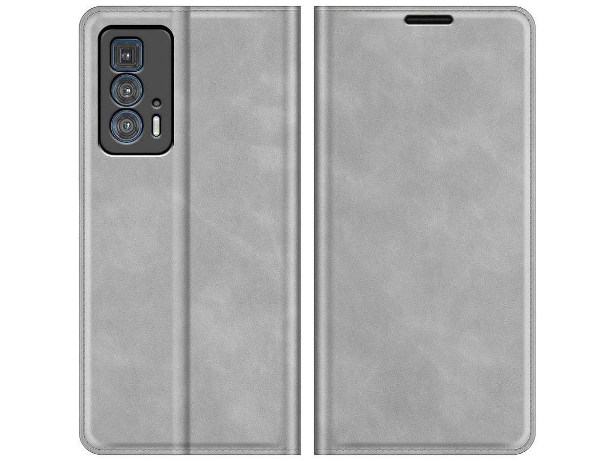 Just in Case Slim Wallet Case Grijs - Motorola Edge 20 Pro hoesje