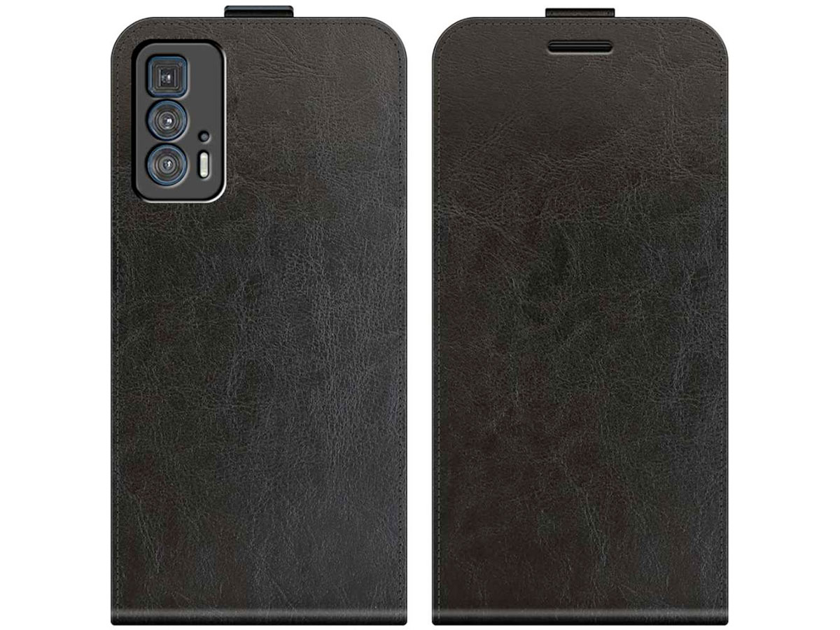 Just in Case Flip Case Zwart - Motorola Edge 20 Pro hoesje