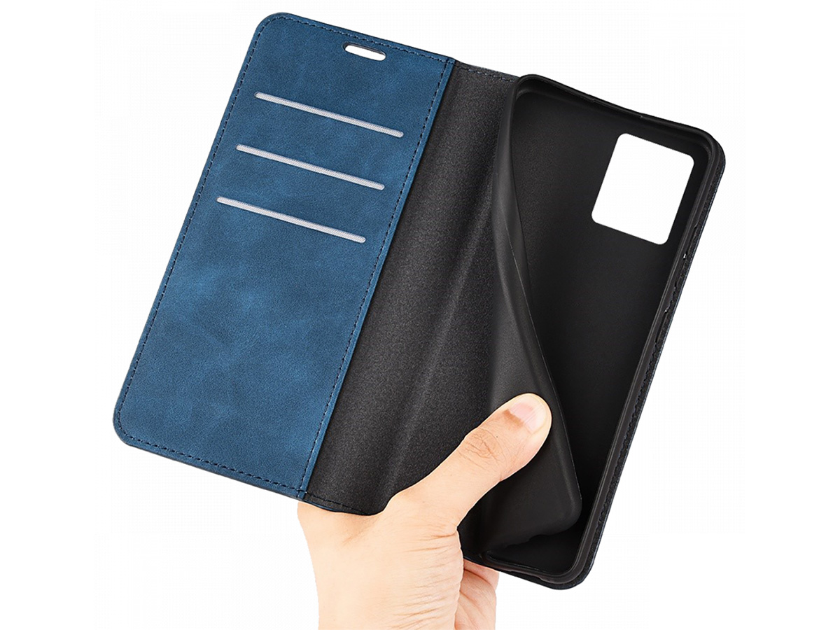 Just in Case Slim Wallet Case Blauw - Motorola Edge 30 Fusion hoesje