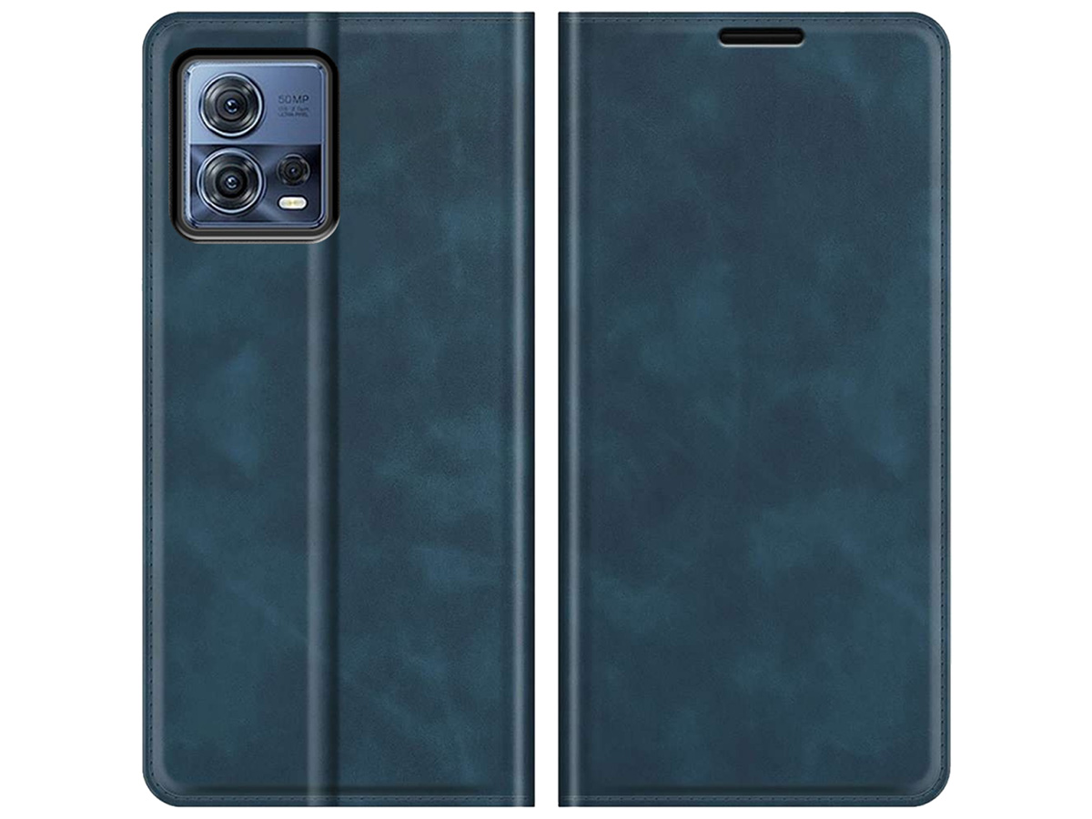 Just in Case Slim Wallet Case Blauw - Motorola Edge 30 Fusion hoesje