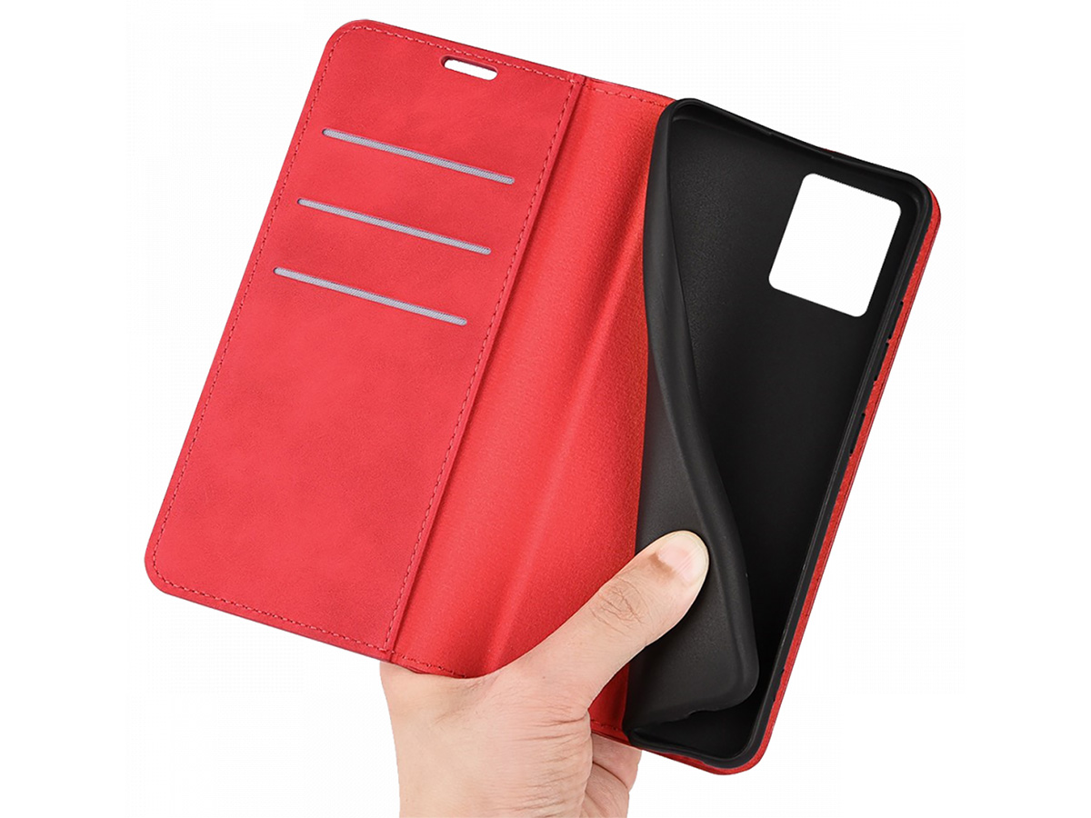 Just in Case Slim Wallet Case Rood - Motorola Edge 30 Fusion hoesje