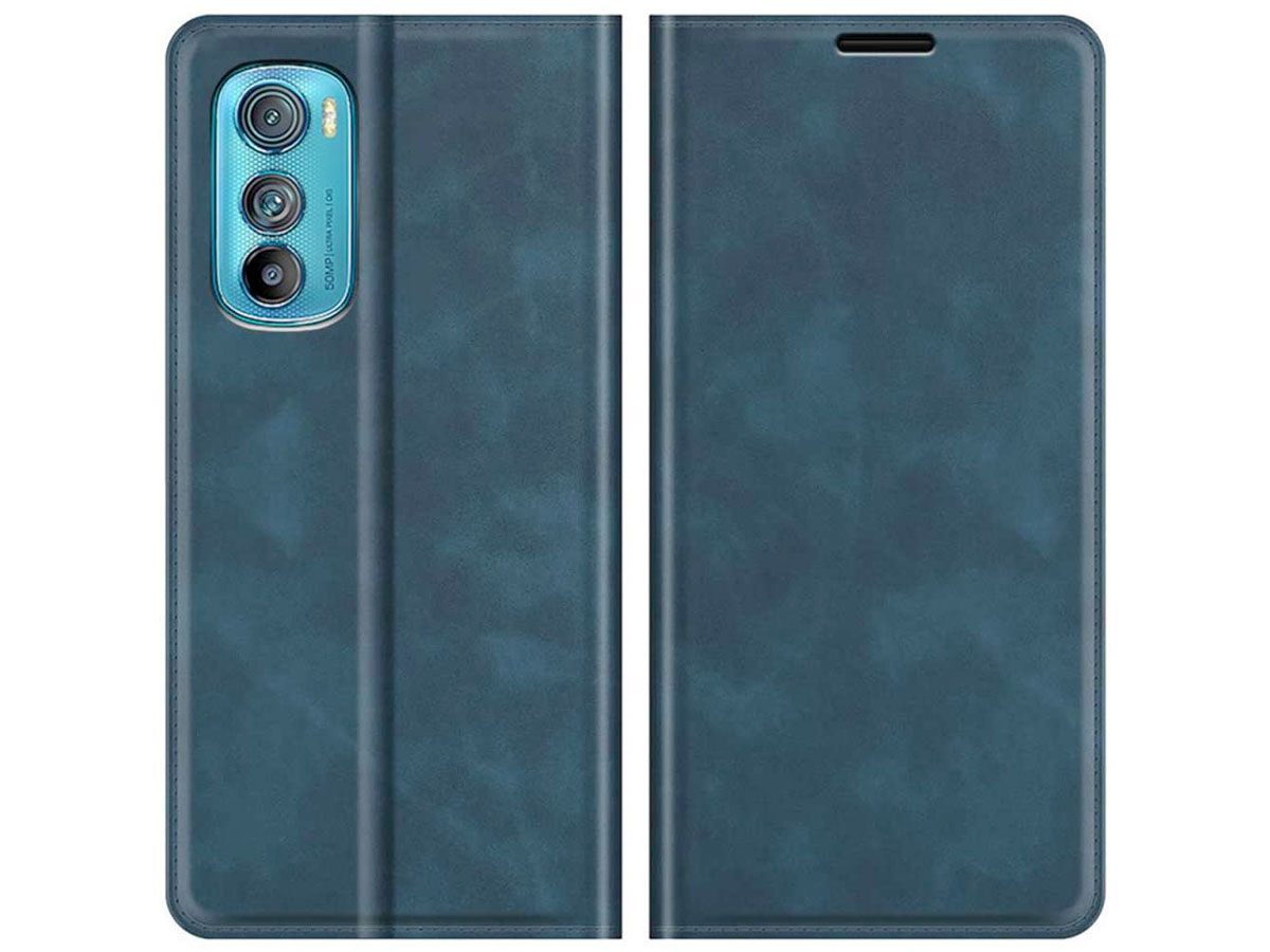 Just in Case Slim Wallet Case Blauw - Motorola Edge 30 hoesje