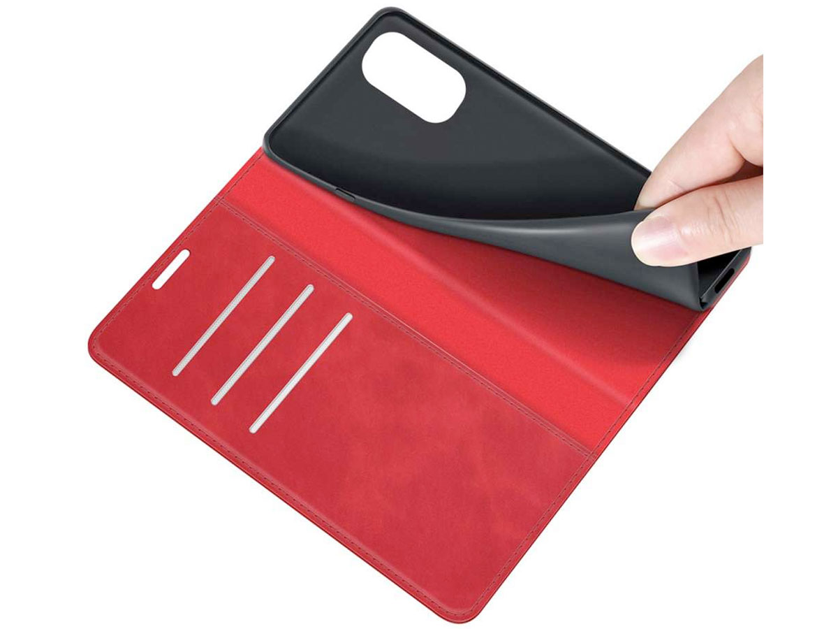 Just in Case Slim Wallet Case Rood - Motorola Edge 30 hoesje