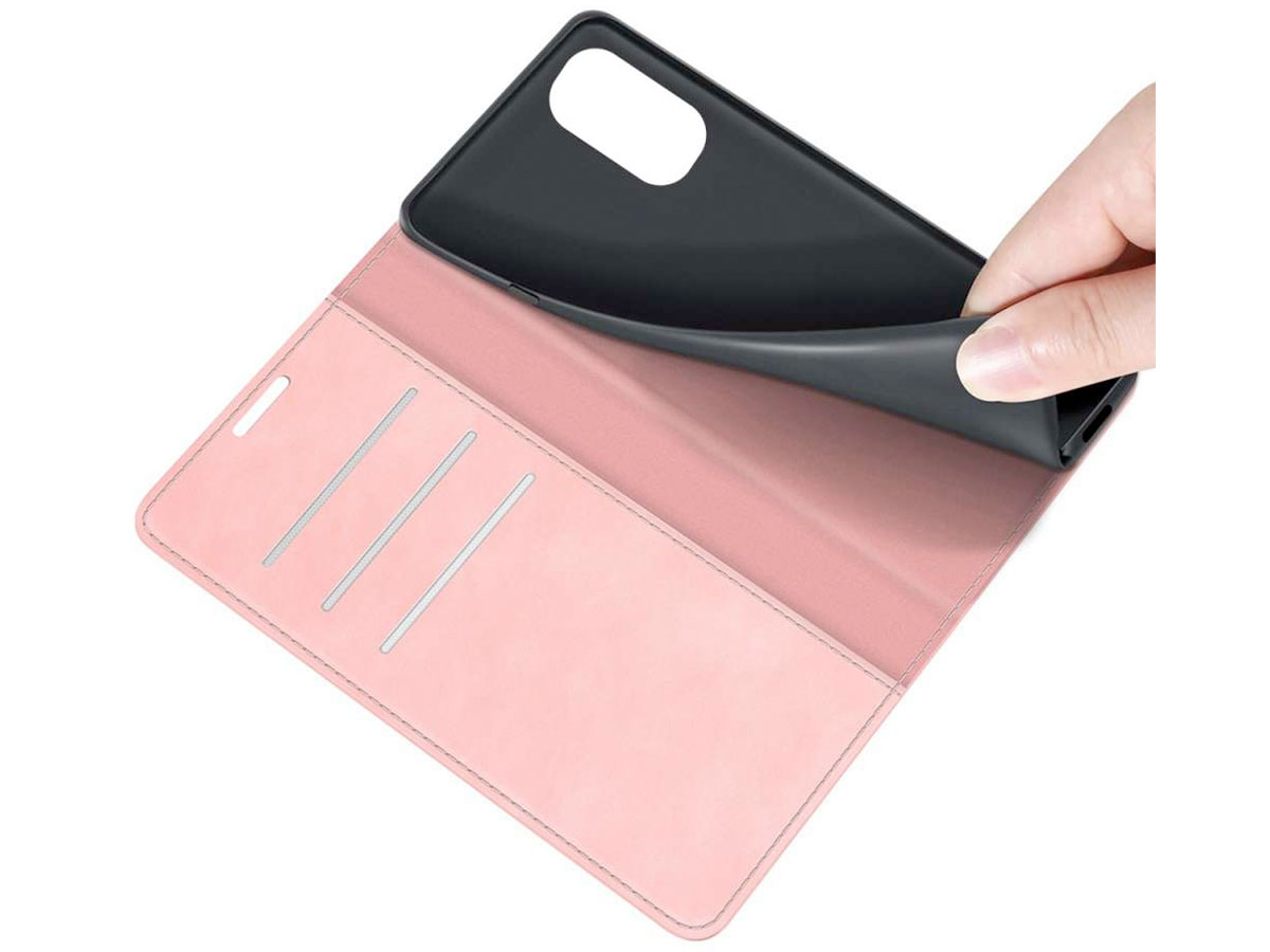 Just in Case Slim Wallet Case Roze - Motorola Edge 30 hoesje