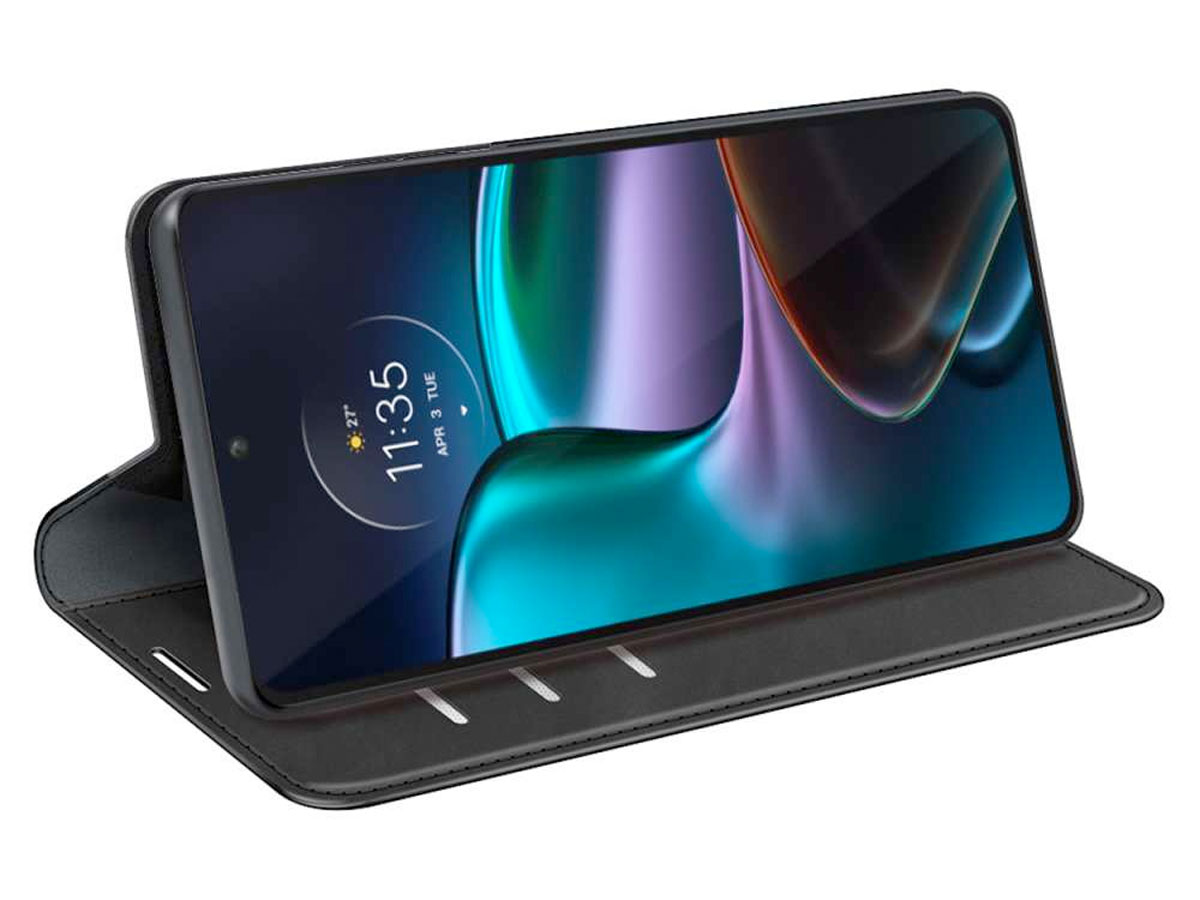 Just in Case Slim Wallet Case Zwart - Motorola Edge 30 hoesje