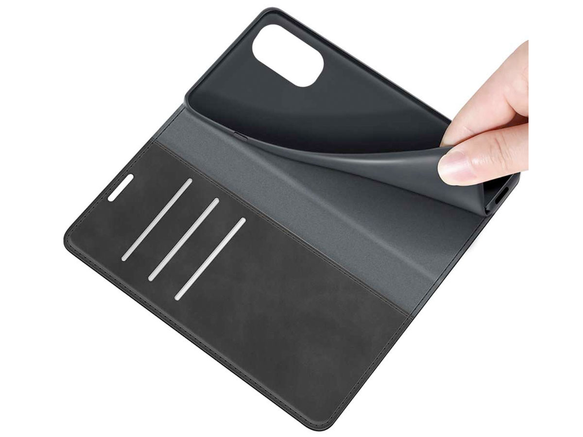 Just in Case Slim Wallet Case Zwart - Motorola Edge 30 hoesje
